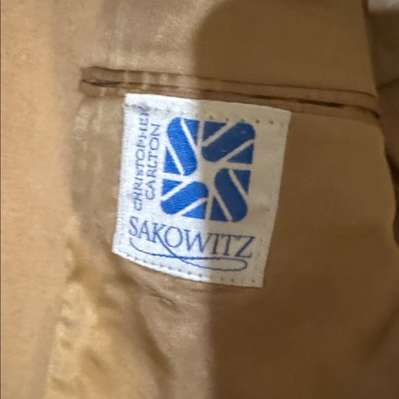 Sakowitz Christopher Clarlton 100%Camels HairTan Blazer with Button Closure - Picture 3 of 13